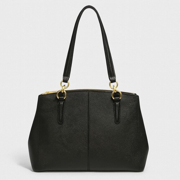 Coach Christie Carryall Leather Bag Black Style F57525 - Picture 4 of 8